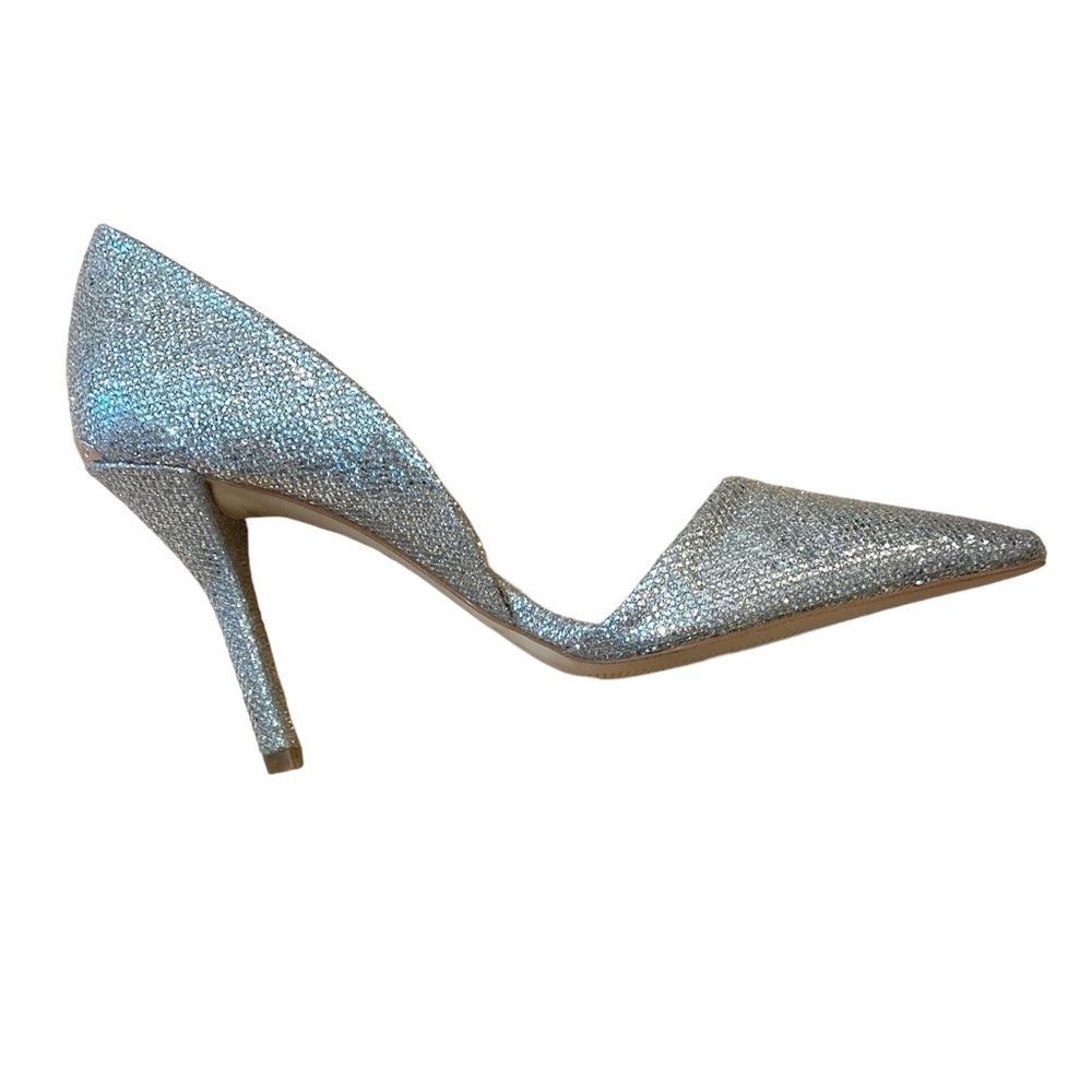 Michael Kors Silver Sparkle Pumps Heels Shoes - Size 8.5 - Picture 3 of 5